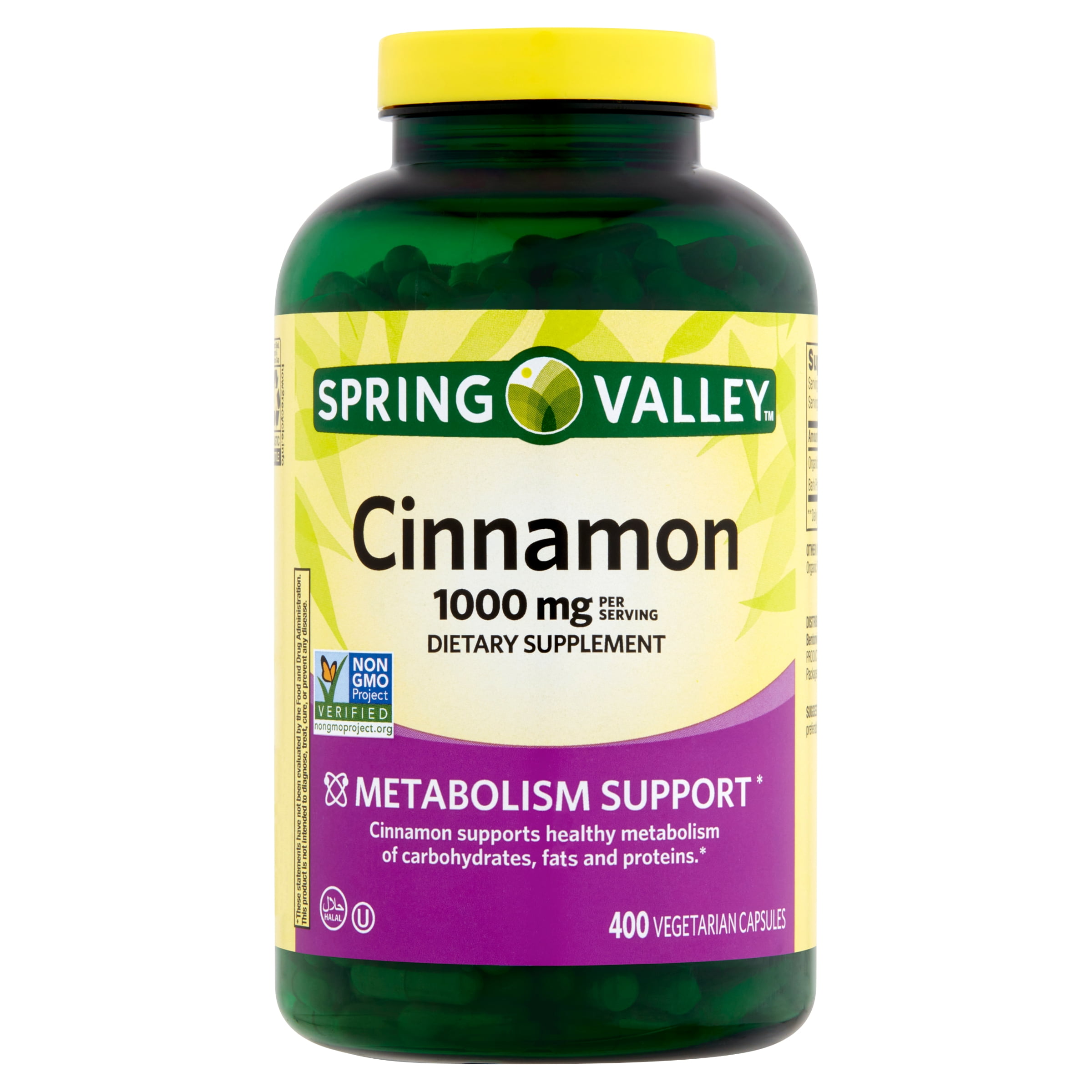 Spring Valley Cinnamon Dietary Supplement, 1000 mg, 400 Count