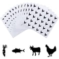 thumbnail image 3 of juego de pegatinas de comida negras de 0,4 pulgadas, pegatinas de elección de comida, pegatinas de cocina, pegatinas indicadoras de comida de boda de zanahoria/pollo/vaca/pescado, pegatinas de comida, 3 of 8