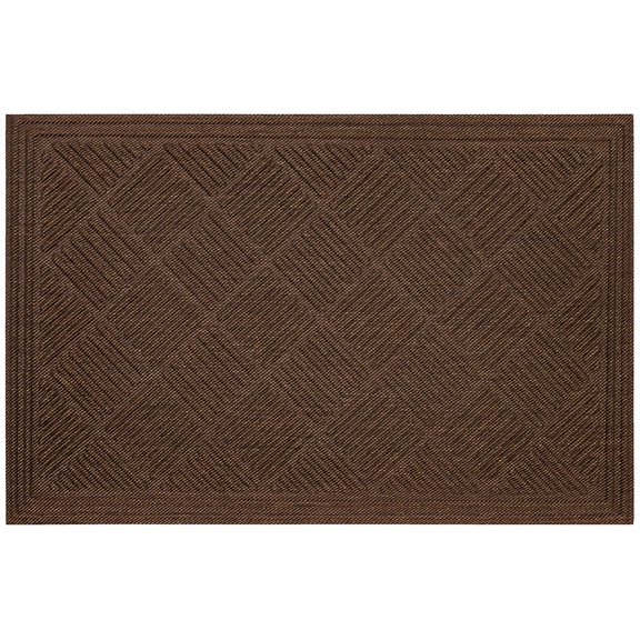 Mohawk Home Parquet Impressions Jacquard Low Pile Non-slip All Weather Indoor/Outdoor Door Mat, Copper, 3' x 5'