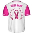 thumbnail image 3 of Personalized Breast Cancer Jersey, Pink Ribbon Awareness Soccer Shirt Baseball Breast Cancer Survivor Pride Jersey (M), 3 of 8