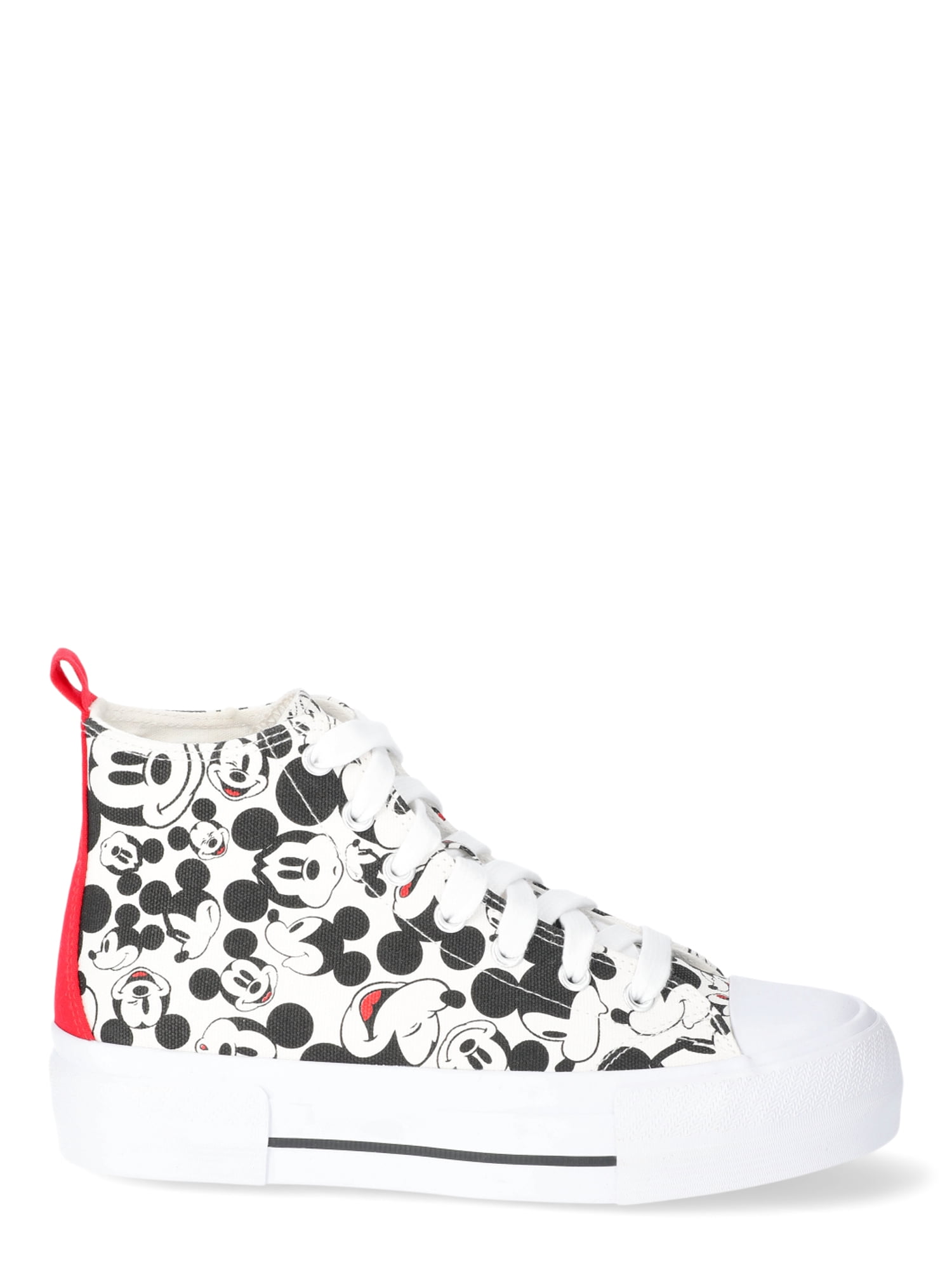 Disney women's Mickey Mouse High-Top Lace-Up Sneakers