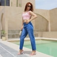 thumbnail image 2 of Jeans Mujer Tiro Alto Corte Mom Mezclilla 100% Algodón, 2 of 7