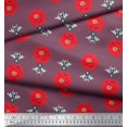 thumbnail image 3 of Soimoi Tissu Poly Georgette Floral & Abeilles Imprimé 1 Yard 42 Pouces de Large, 3 of 3