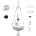 thumbnail image 1 of Hamaca con forma de gato VAESCOL, cama balancín bohemio tejida a mano en macramé, 1 of 6