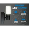 thumbnail image 3 of Westek Battery Operated Wall Sconce with Remote, 2 Pack - Plastic Wireless Battery Wall Light, Easy No Wire Install - 160 Lumens, 4 Hour Auto Shut-Off Battery Wall Sconce - Matte Black Finish, 3 of 9