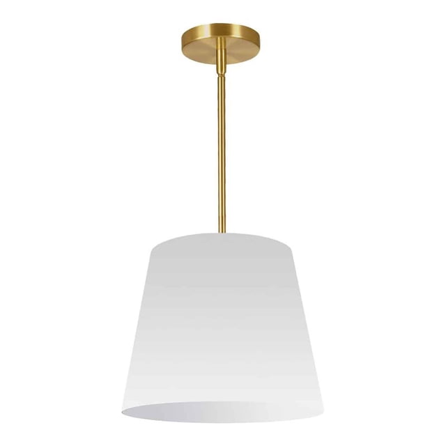 Dainolite Oversized Drum Small 1-Light 100W Modern Fabric Pendant in White