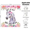 thumbnail image 5 of Horse Blanket 50x60 Inch, Flannel Floral Print, Cozy Throw Blanket for Home Decor, Sofa, Chair, Travel & Camping, Ideal Gift for Horse Lovers, Women, Girls, Family and Friends, 5 of 6