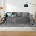 thumbnail image 4 of Cozy Comfort Oversized Big Fleece Blanket Grey ,Soft Lightweight Plush Fuzzy Cozy Luxury Microfiber, 120X120 Inches, 4 of 7