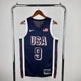 thumbnail image 4 of Camiseta de la NBA del equipo de EE. UU. 2024 azul oscuro con los números 6 James 4 Curry 8 Leonard 7 Durant, 4 of 5