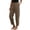 Brown, variant on SwiftWear Women's High-Waist Cotton Linen Pants Loose Fit Breathable Trousers with Pockets Casual Comfort & Everyday Versatile Style