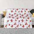 thumbnail image 1 of Fotbe Cartoon Lobsters Manta de Franela con Estampado, Manta Ultrasuave para Cama, Sofá, Auto, Hipoalergénica y Antibolitas-80"x60", 1 of 6