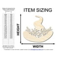 thumbnail image 2 of Unfinished Wood Floral Witch Hat Shape 16" / 1/4", 2 of 3
