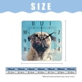 thumbnail image 2 of 16 Inch Wall Clock Battery Operated Square Clock Decorative for Office, Kitchen, Outdoor, Living Room，Cute Pug Dog Grey Creative, 2 of 4