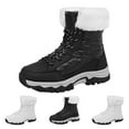 thumbnail image 4 of Mid Calf Winter Boots for Women Waterproof Cold Weather Non Slip Fleece Lined Warm Snow Hiking Booties, 4 of 6