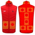 thumbnail image 2 of Nmnitkp Heated Vest for Men Women 9 Heating Areas Winter Heated Vest, Outdoor Hiking Hunting-No Battery Red,XL, 2 of 4