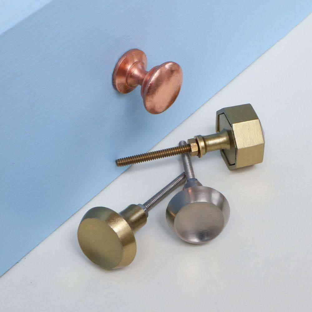 Set of Six Stirling Copper Cabinet Knobs by Trinca-Ferro