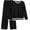 Black, variant on PRETTYGARDEN Women's 2 Piece Knit Sweater Outfit Casual Long Sleeve Pullover Wide Leg Pants Tracksuit Loungewear Set