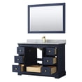thumbnail image 3 of Wyndham Collection 48" Wood Single Bathroom Vanity in Dark Blue/Gold, 3 of 6