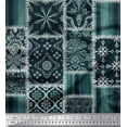 thumbnail image 1 of Soimoi Cotton Jersey Fabric Paisley,Mandala & Quatrefoil Patchwork Print Fabric by the Yard 58 Inch Wide, 1 of 1