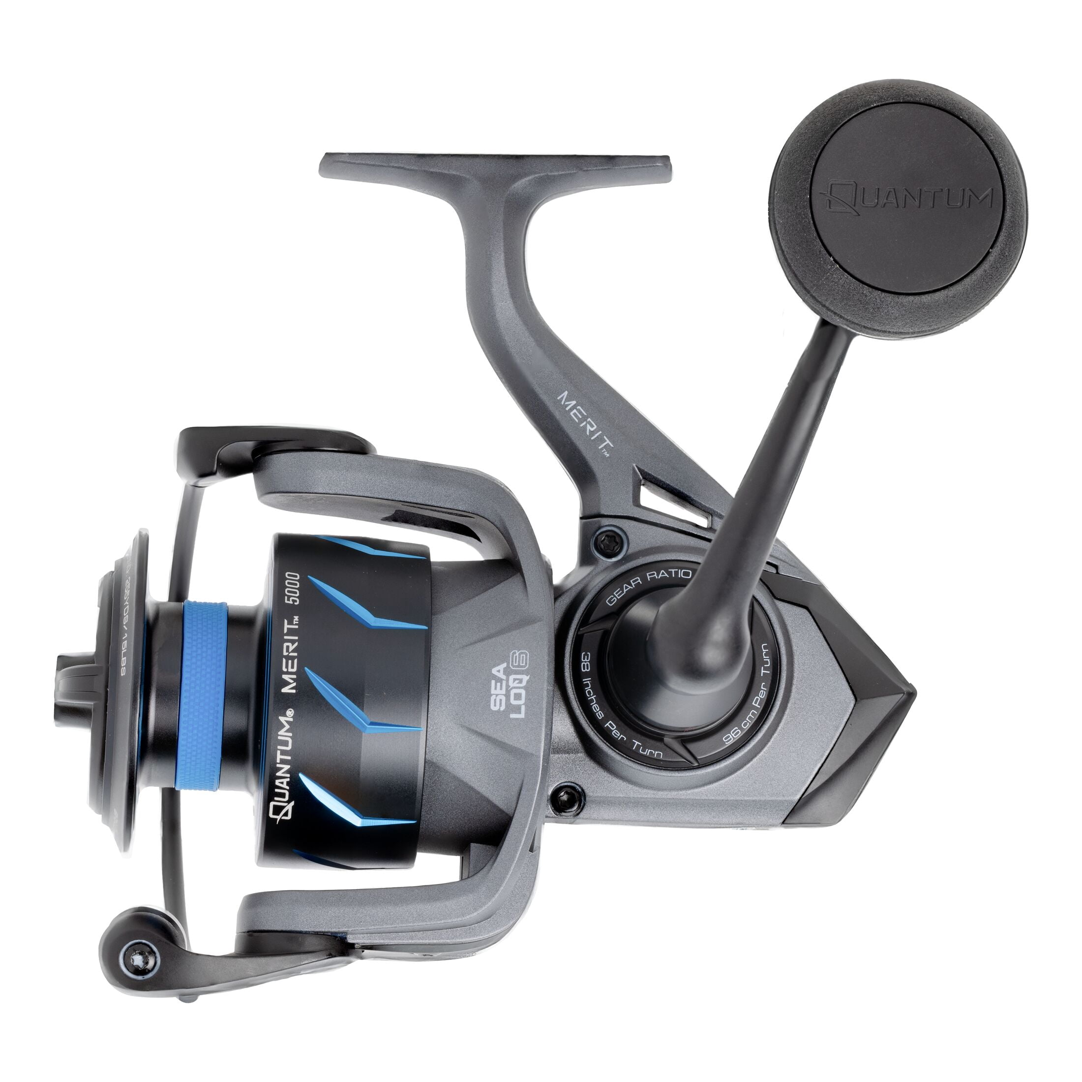 Quantum Merit Spinning Reel and Fishing Rod Combo, 7-Foot, Medium Power, 1-Piece Rod, Size 5000 Reel