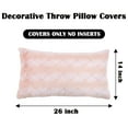 thumbnail image 5 of Home Soft Things Ballys Faux Fur 2 Piece Throw Pillow Cover Set - Rose Quartz - 14" x26", 5 of 9