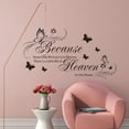 thumbnail image 2 of BINGLI Wall Decals Inspirational Wall Saying Because Someone We Love is in Heaven Vinyl Wall Decor Peel and Stick Lettering Words Memory Wall Art Sign Wall Sticker for Living Room Bedroom Home Decor, 2 of 6
