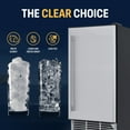 thumbnail image 5 of Newair 15” Undercounter 80 lbs. Daily Clear Ice Cube Maker Machine, Built-in or Freestanding Design, 40 Cubes ready in 15-30 Mins, Fingerprint Resistant Door, Self-Cleaning Function, LED Controls, 5 of 15