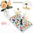 thumbnail image 4 of Ryvnso Flowers Floral Bathroom Tray Vanity Countertop Trays Acrylic Organizer, 4 of 7