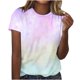 thumbnail image 2 of Fiudx Ofertas Flash Del Día Camiseta Estampada Informal y de Moda para Mujer con Cuello Redondo y Top de Manga Corta, 2 of 4