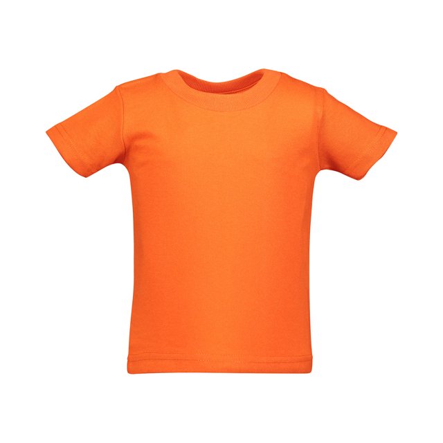 Camiseta de Punto de Algodón Pieles de Conejo Naranja 18MOS 3401