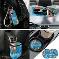 thumbnail image 3 of Jeiento Sea Turtle Car Seat Covers Set 13 Pcs Steering Wheel Cover Car Seat Belt Cover Car Trash Can Car Rear View Mirror Cover Floral Car Cup Coasters Keychain Lipstick Covers for SUV Sedan, 3 of 7