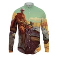 thumbnail image 3 of Camisa de solapa estilo Harajuku para hombre con estampado 3D, camisas casuales de moda para hombre y mujer, camisas de manga larga con botones, ropa de calle de gran tamaño unisex, 3 of 5