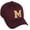 Burgundy, variant on Classic 3D Varsity White Neon Orange Initial Letters Baseball Dad Hat, Navy, Letter C
