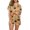 Khaki, variant on WTOBBY Women's Casual Halloween Pajama Set Loose Fit Short Sleeve Top with Elastic Waist Shorts Printed Two-Piece Sleepwear Home Lounge Wear Outfit,Army Green L