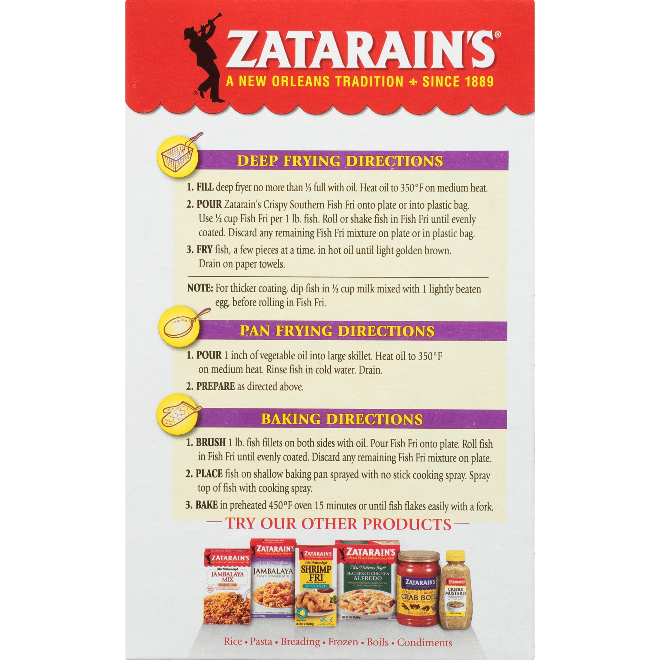 Zatarain's Gluten Free Crispy Southern Fish Fri, 24.0 oz Box