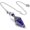 Lapis Lazuli, variant on Natural Amethyst Healing Crystal Dowsing Pendulum Reiki Gemstone Chips Orgone Pendulum 6 Faceted Hexagonal Pointed Resin Spiritual Pendant for Divination, Wicca, Energy Balancing