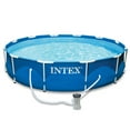 thumbnail image 3 of INTEX Metal Frame 12’ x 30” Above Ground Swimming Pool with Filter Pump, 3 of 13