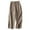 Khaki, variant on XFLWAM Womens Linen Cotton Pants Half Elastic High Waist Straight Leg Loose Fit Solid Color Trousers Casual Dressy Comfy Summer Bottoms