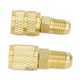 thumbnail image 2 of R410 Straight Swivel Adapter, R22 1/4 Male To 1/4 Female R410 R22 Refrigerant Adapter Simple Installation Heavy Duty Copper  For Air Conditioning Repair, 2 of 8