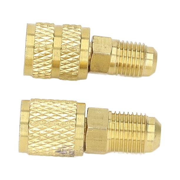 Adaptador de refrigerante R410 R22 adaptador giratorio recto R410 de alta dureza Instalación simple R410 1/4 macho a 5/16 hembra Preciso para reparación de aire acondicionado Anggrek Otros