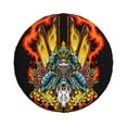 thumbnail image 2 of DouZhe Waterproof Spare Tire Cover, Japan Geisha Samurai Flowers Prints Adjustable Wheel Covers Fit for Jeep Trailer RV SUV Car, 14 inch, 2 of 7