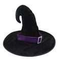 thumbnail image 2 of Sombrero de Bruja de Halloween | Sombrero de Bruja Ajustable de Terciopelo de Poliéster Naranja y Morado con Gancho para Fiesta de Halloween, Carnaval, Cosplay, Disfraz de Mascarada, Accesorio Unisex, 2 of 6