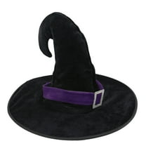 Deeceymbur Handcrafted Witch Hat Adjustable Chin Strap Unisex Adult Festival Collectible 15.35x17.32in