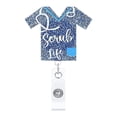 thumbnail image 1 of Less Than 5 Business Card Holder ID Badge Holder Retractable Badge Reel with Clip Decorative Badge Clip for ID Card Holders Office Worker Doctor Teachers Students, 1 of 3
