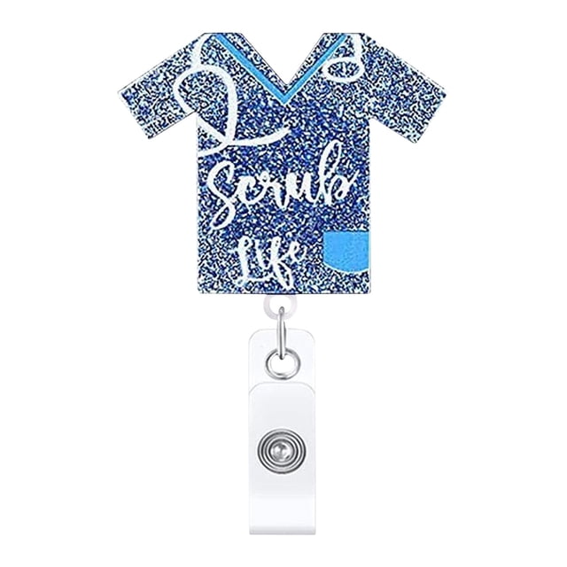 Less Than 5 Business Card Holder ID Badge Holder Retractable Badge Reel with Clip Decorative Badge Clip for ID Card Holders Office Worker Doctor Teachers Students