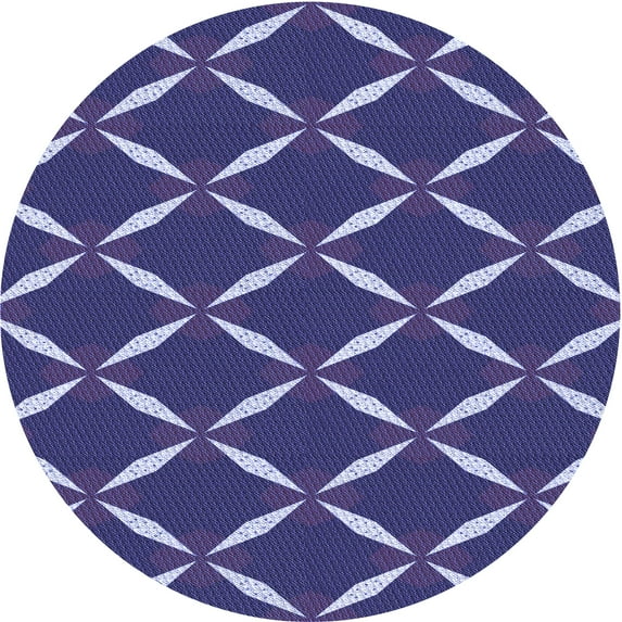 Ahgly Company Machine Washable Indoor Square Transitional Medium Slate Blue Area Rugs, 3' Square
