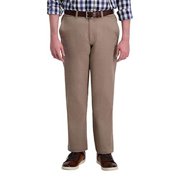 Haggar Super Flex Waistband Menâ€s Travel Pants - Tan 34W x 32L