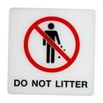 thumbnail image 1 of Señal de advertencia de acrílico Zulema Señal de aviso Autoadhesivo Alta basura, 1 of 8