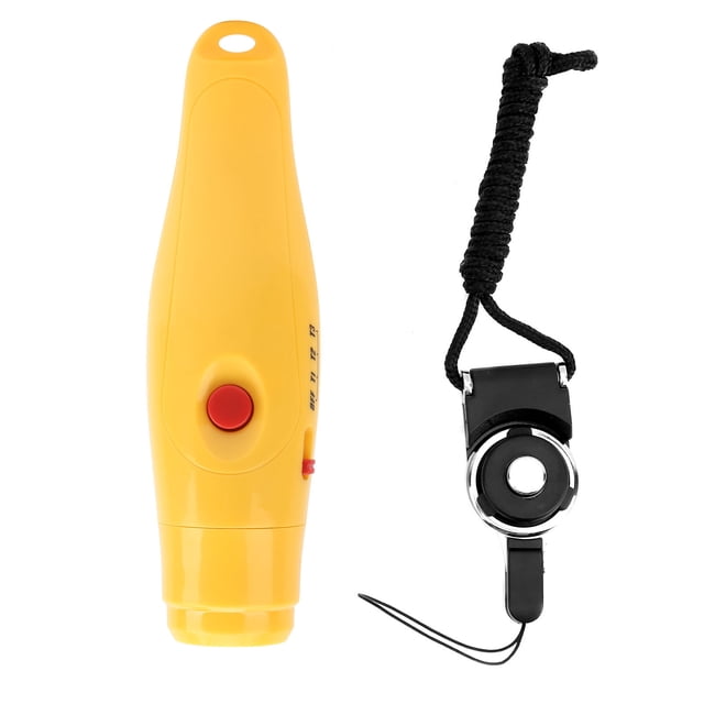 Silbato electrónico ajustable de tres velocidades con cuerda para colgar, ABS, alto decibelio, 120 dB