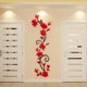 thumbnail image 1 of Alta calidad 3D estereoscópico cristal plantas flores DIY pegatinas de pared sala de estar dormitorio TV Fondo decoración del hogar rojo 80x24cm JAMW Sencillez, 1 of 2